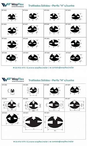 perfil de borracha tipo H perfil de borracha tipo H